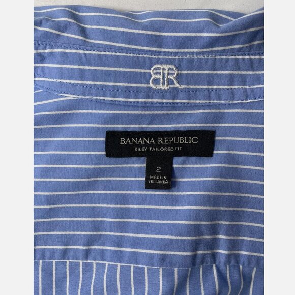 Banana Republic Women Shirt Blue Size 2 - Picture 8 of 9